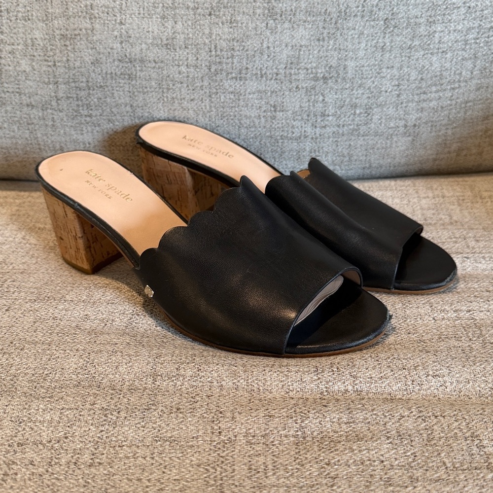 Kate Spade Warren Scalloped Heeled Mules used 9